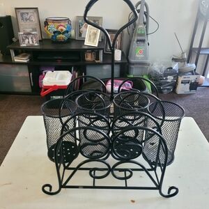 Princess House Black Metal Utensil Holder